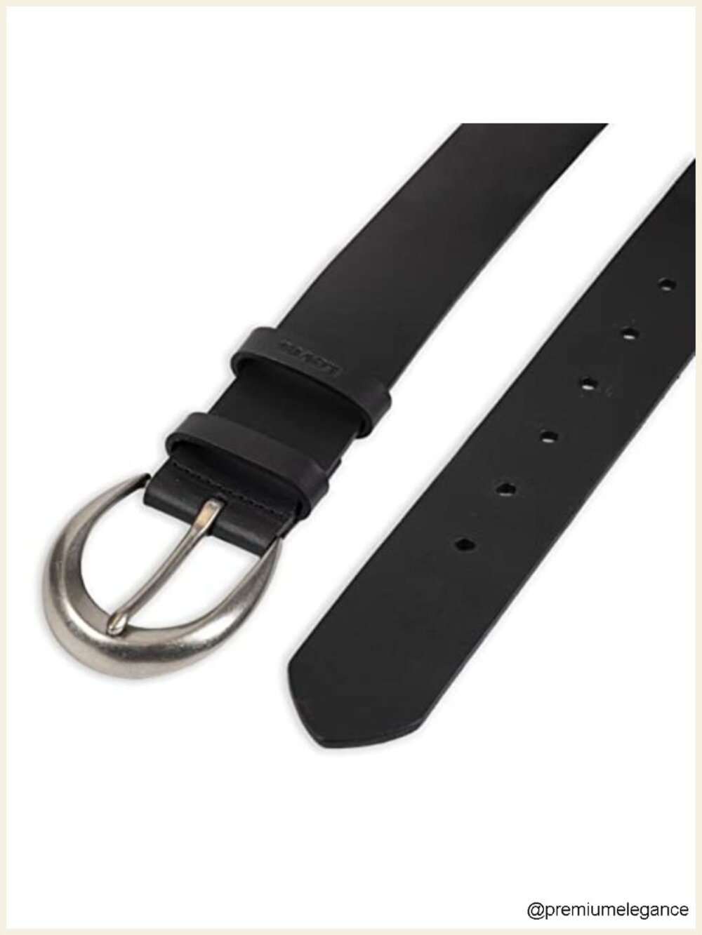 Genuine Leather Levi's Style Belt with Silver Buckle - Picture 3 of 5